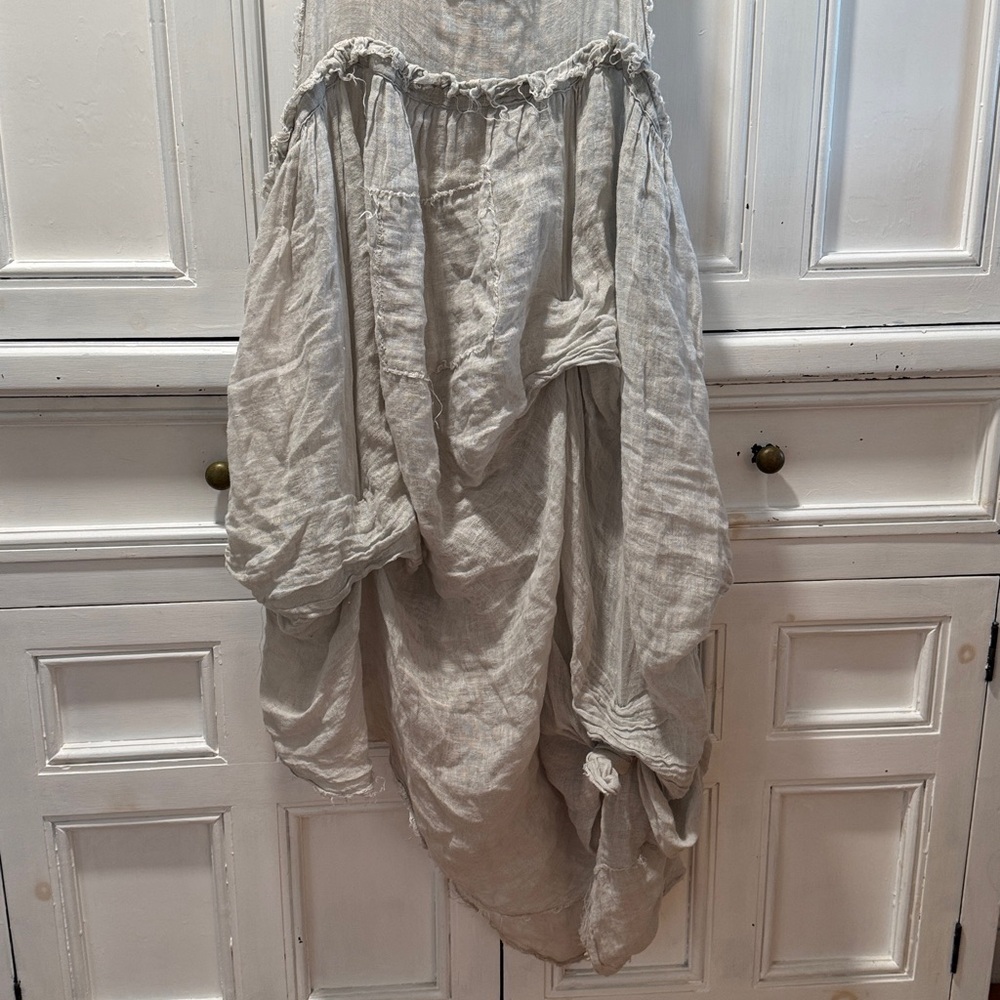 Vintage Magnolia Pearl Dress Linen Gauze Sheer - Picture 11 of 17